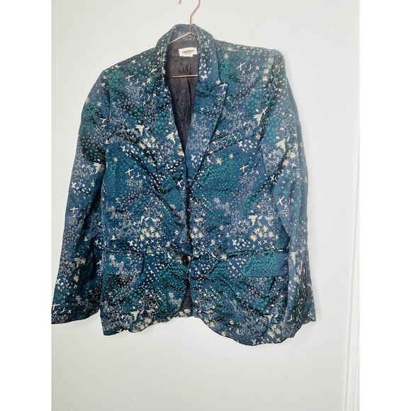 ZADIG & VOLTAIRE Viking Jac Glam Navy Jacquard Blazer Size 42 - Picture 6 of 14